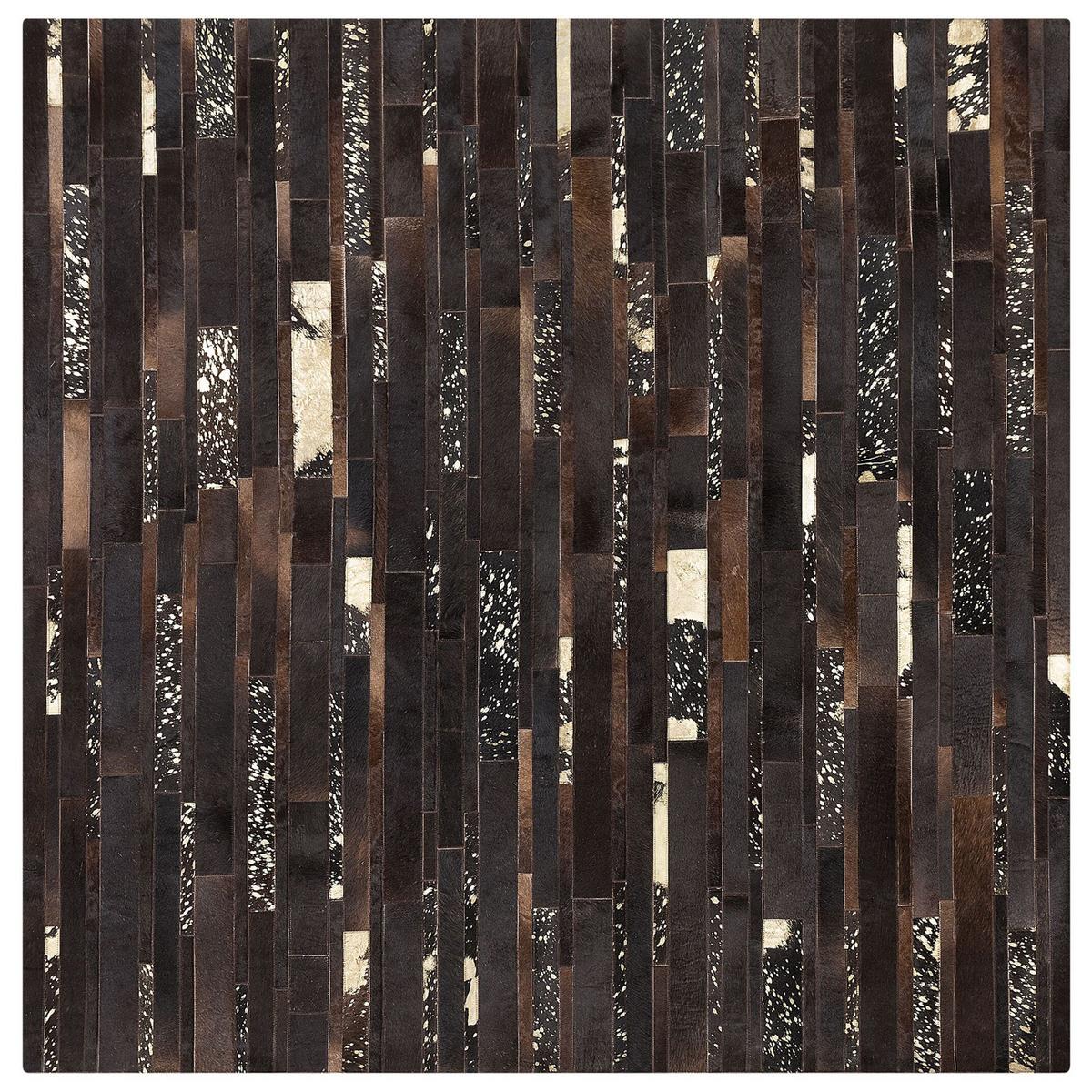 KURZFLOR-TEPPICH Artvin 200/200 cm - Braun, Fell (200/200cm) - Beliani