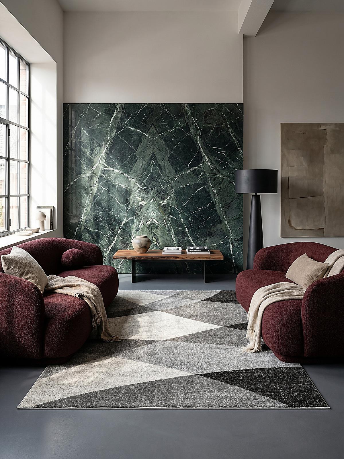 TEPPICH Niederflor Abstrakt THUR Polypropylen Grau 80 x 140 cm - Grau, Textil (160/220cm) - KADIMA DESIGN