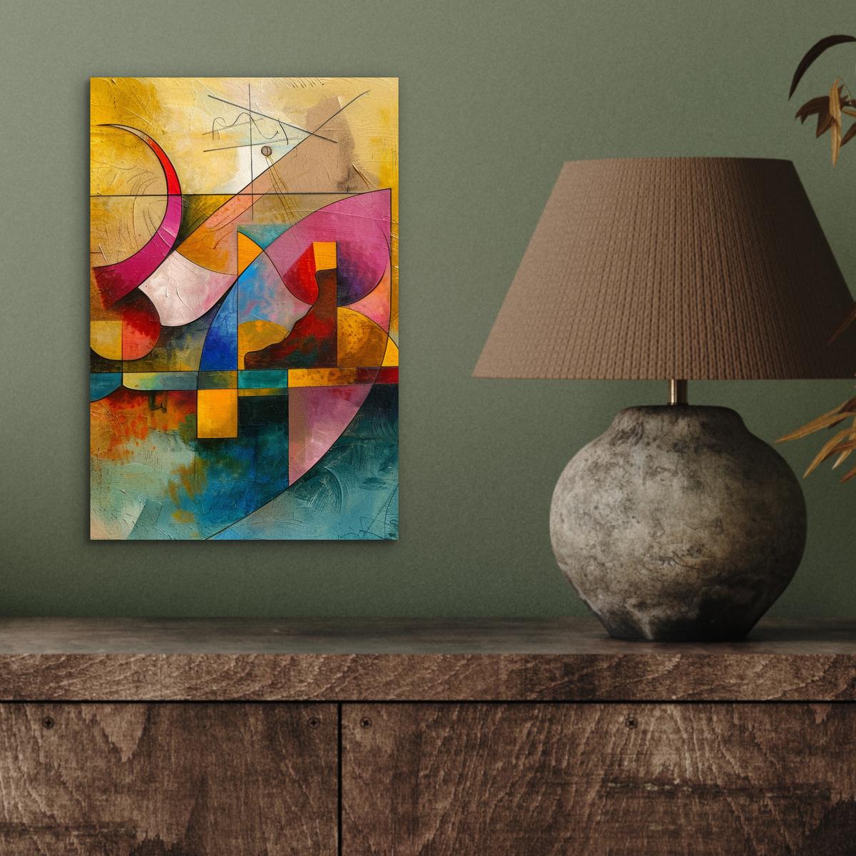 METALLBILD Kunst - Abstrakt - Modern 20x30 cm - Gelb, Metall (20/30cm) - MuchoWow
