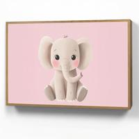 NACHTTISCHLAMPE MIT AKKU Elefant - Baby - Rosa - Cartoon 100x70 cm - Rosa, Holzwerkstoff (8/100/70cm) - OnlyWow