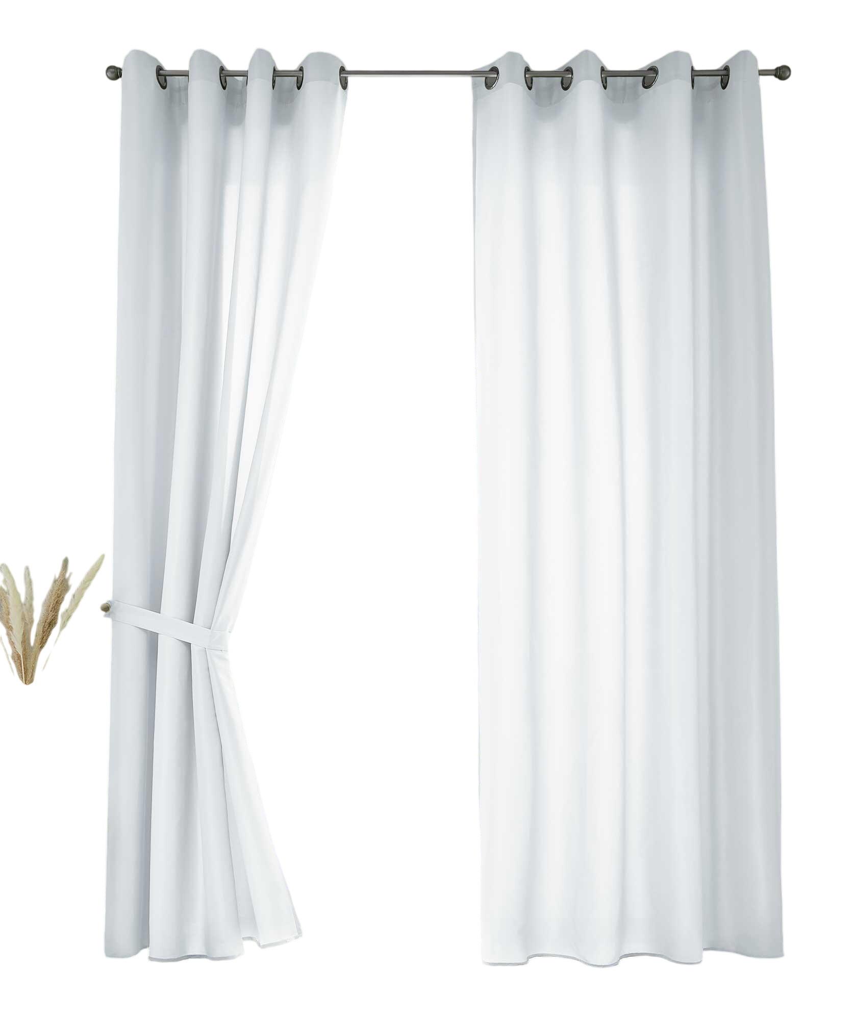 VORHANG 2ER SET BERLIN HxB 225x140cm Weiß - Weiß, Textil (140/225/225cm) - Gardinenbox