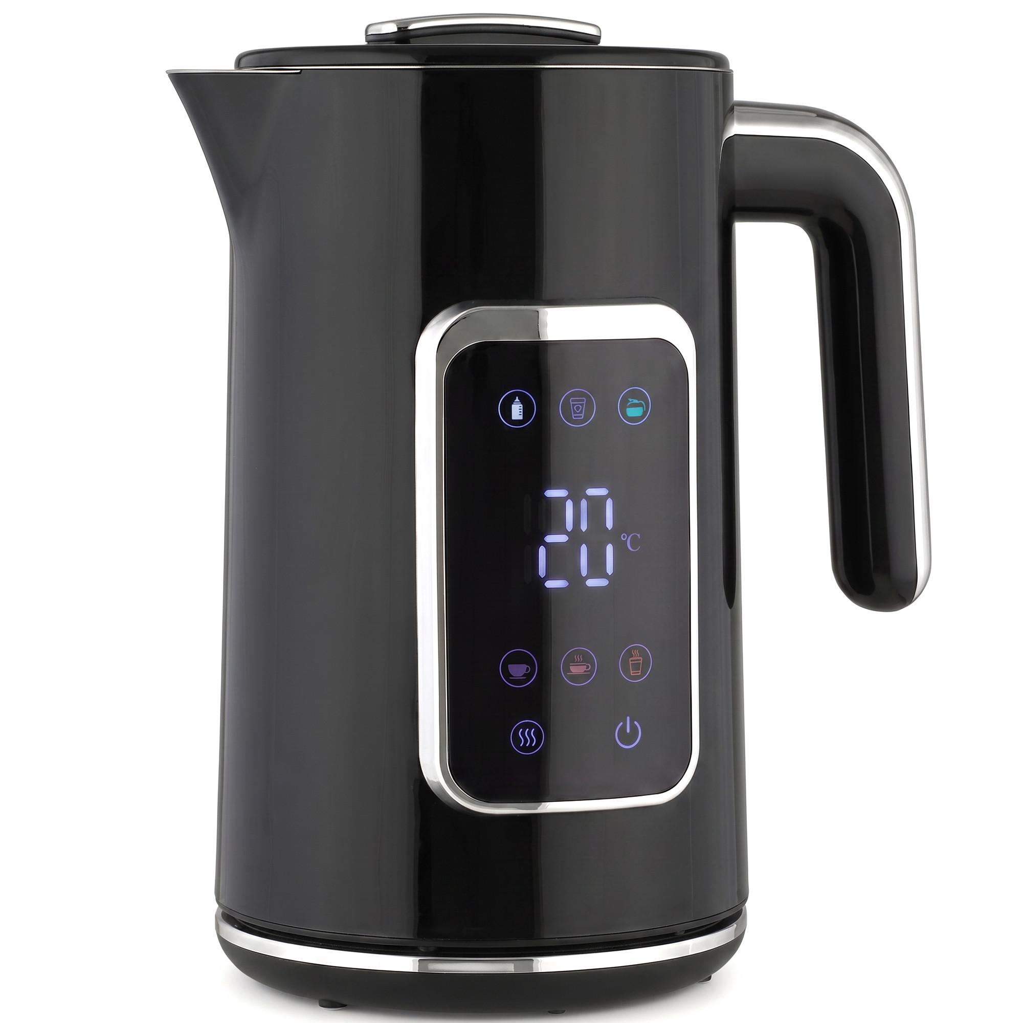 WASSERKOCHER Edelstahl Schwarz - Schwarz, Metall (14.9/26.3/22.4cm) - HOMCOM