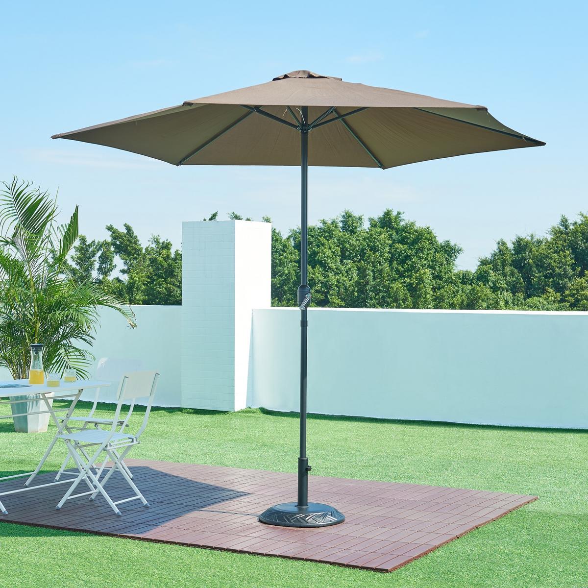SONNENSCHIRMSTÄNDER Bisegna - Schwarz, Stein (50/50cm) - casa.pro