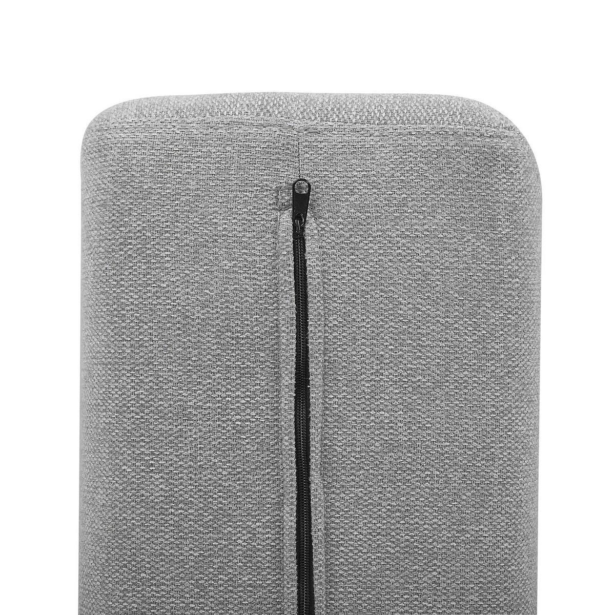 SESSELMODUL Stoff Grau Tibro - Dunkelgrau/Braun, Textil (100/40/100cm) - Beliani