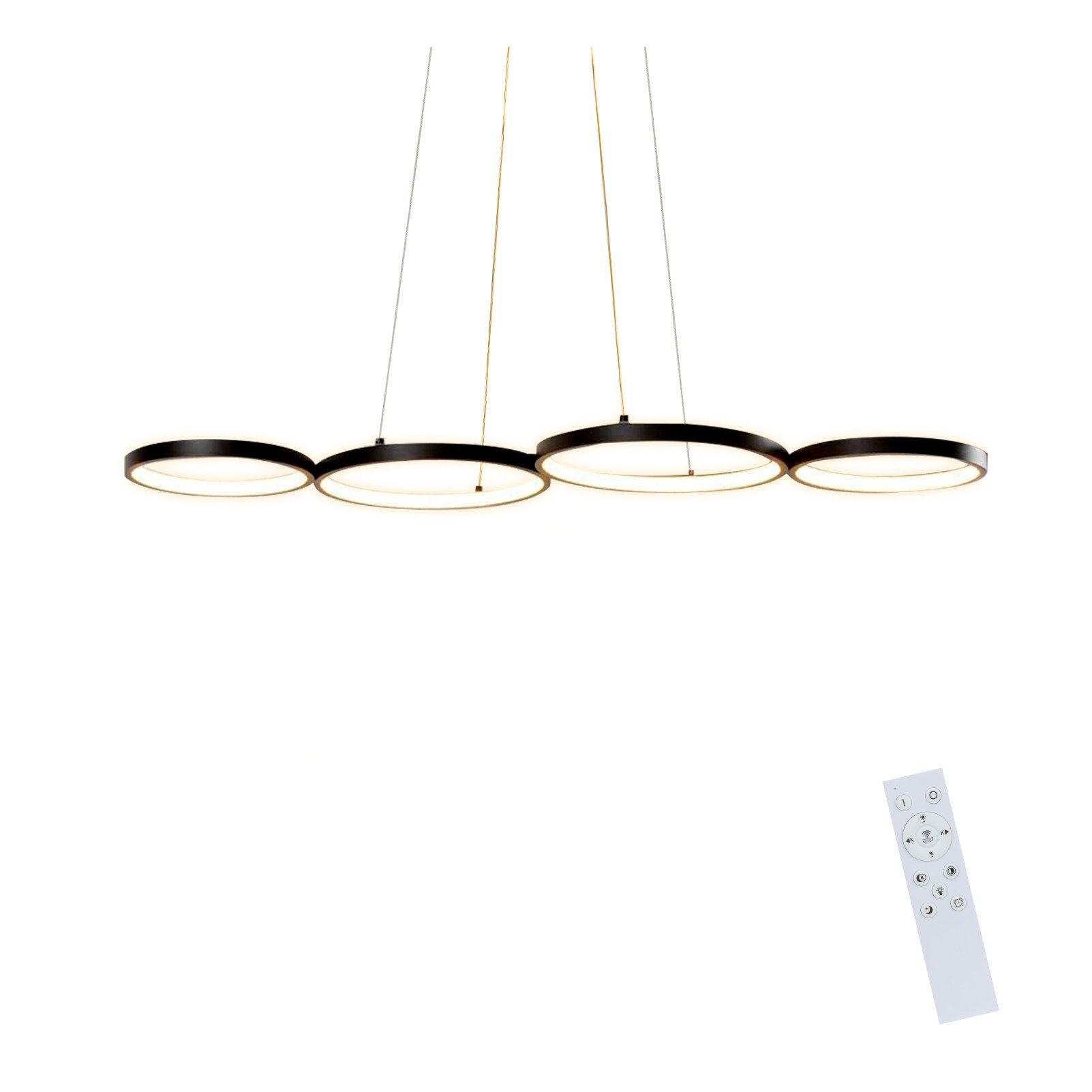 LED-HÄNGELEUCHTE Stralhain 88/18/150 cm - Schwarz, Metall (88/18/150cm) - ZMH