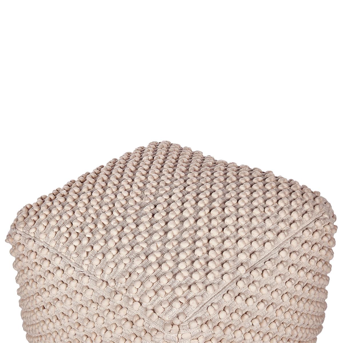 POUF Taupe Kingri - Taupe, Naturmaterialien (50/35/50cm) - Beliani