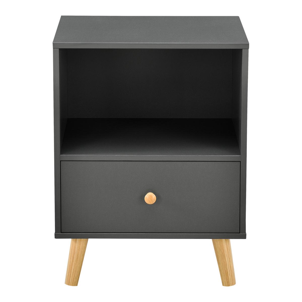 BEISTELLTISCH-SET 2 TLG. Sundsvall - Dunkelgrau, Holz/Holzwerkstoff (30/40/54cm) - [en.casa]