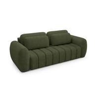 SCHLAFSOFA Caria - Grün, Holzwerkstoff/Textil (266/95/110cm) - Fun Möbel