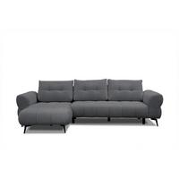 ECKSOFA SALVINI 4-Sitzer, graphitfarben - Graphitfarben/Schwarz, Holzwerkstoff/Textil (158/292cm) - Wozimo