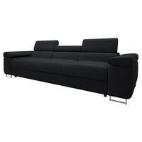 SOFA Torezio 3 Cord - Schwarz, Holz/Textil (263/90/102cm) - MIRJAN24