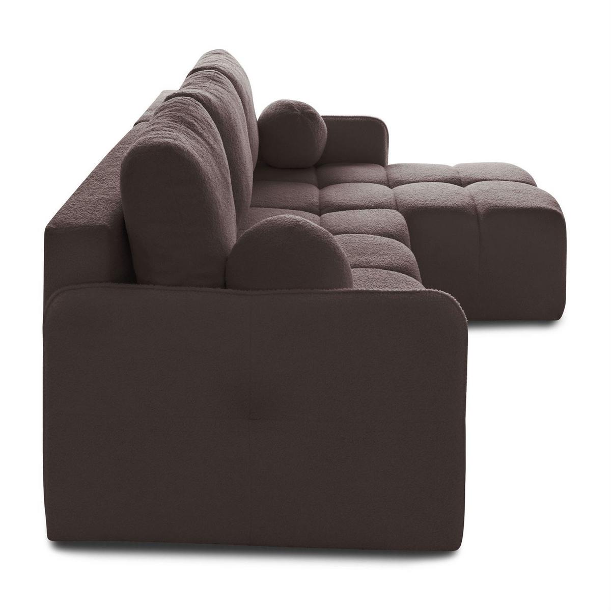AUSZIEHBARES Ecksofa GAMMA mit Schlaffunktion Quelle 21 - Braun, Textil (217/145cm) - Lookway
