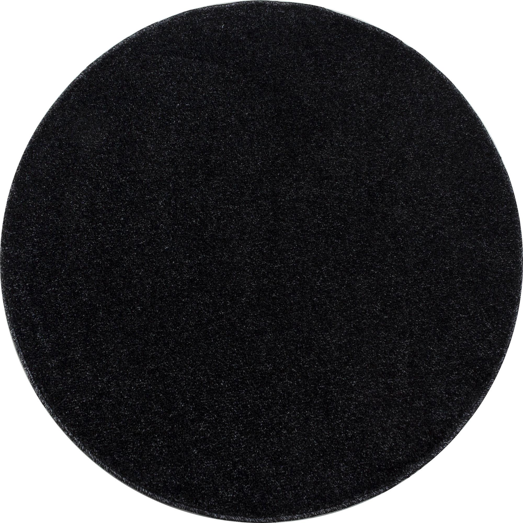 TEPPICH Kurzflor MAIN in Anthrazit, einfarbig, Ø 200 cm - Anthrazit, Textil (200/200cm) - KADIMA DESIGN