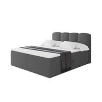 BOXBETT mit Matratze H4 - NINA - 180x200 cm Grau - Titanfarben, Holzwerkstoff (180/200cm) - ALTDECOR