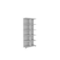 BÜCHERREGAL DUOMO 83,2x29,7x184 cm, Regal Grau - Grau, Holzwerkstoff (83.2/184/29.7cm) - MASSENO
