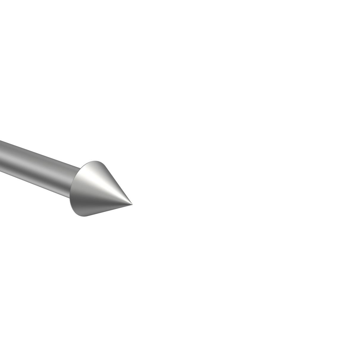 ENDSTÜCKE FÜR GARDINENSTANGEN / TELESKOPSTANGEN Cone 16/13 mm Ø Silbergrau, Packung 2 Stück - Silberfarben/Alufarben, Kunststoff (3/3/3cm) - INTERDECO