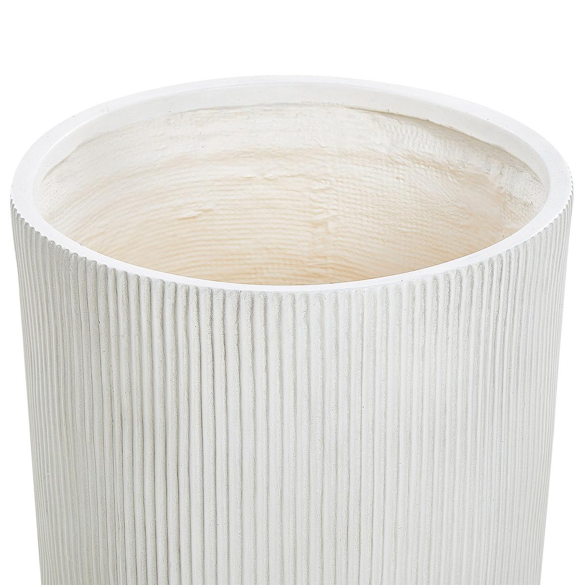 BLUMENTOPF Weiß Oreoi - Weiß, Naturmaterialien (45cm) - Beliani