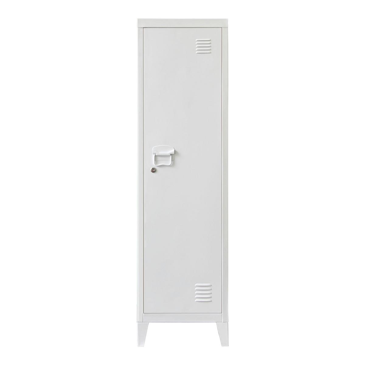 EINZELSPIND Kurikka - Weiß, Metall (38/137/38cm) - [en.casa]