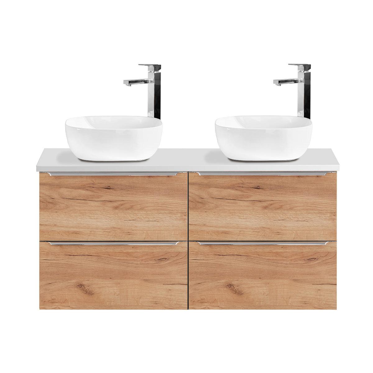 DOPPELWASCHTISCH 120.4cm April Holz - Braun, Holzwerkstoff (120.4/59/46cm) - Petits-meubles