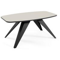 COUCHTISCH Lino, Kaffeetisch mit abgerundeten Kanten, Schwarz+Kaschmir - Kaschmir/Schwarz, Metall (120/60/48cm) - Beautysofa