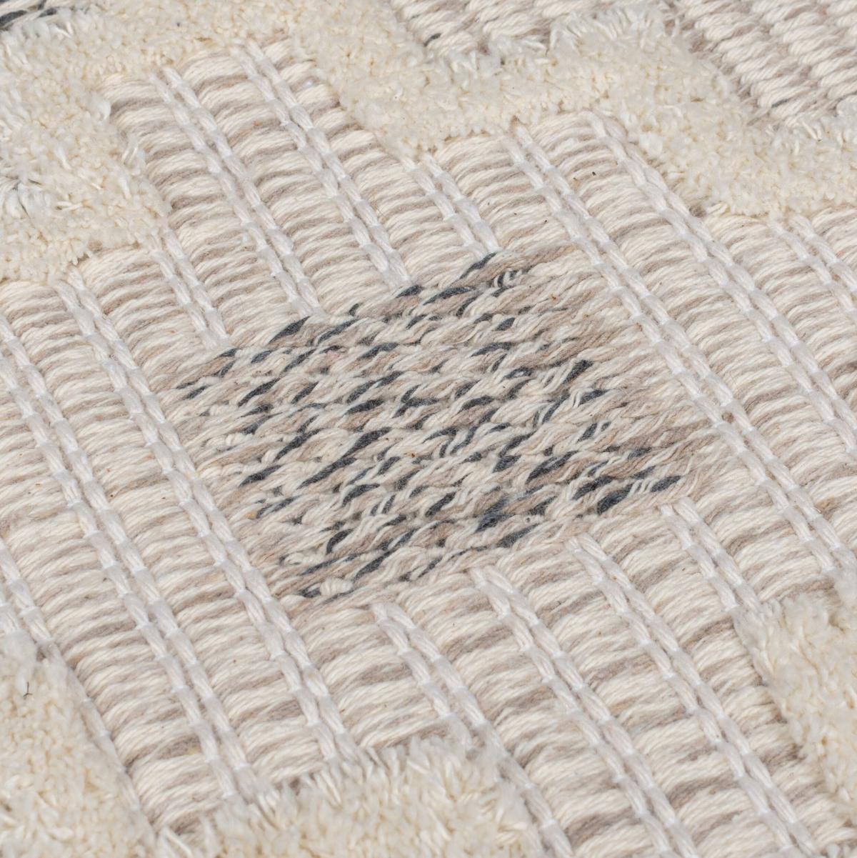 TEPPICH Waschbar RIDGE, geometrisch, aus Mischfasern, Grau-Beige, 155 x 230 cm - Grau, Textil (230/155cm) - KADIMA DESIGN