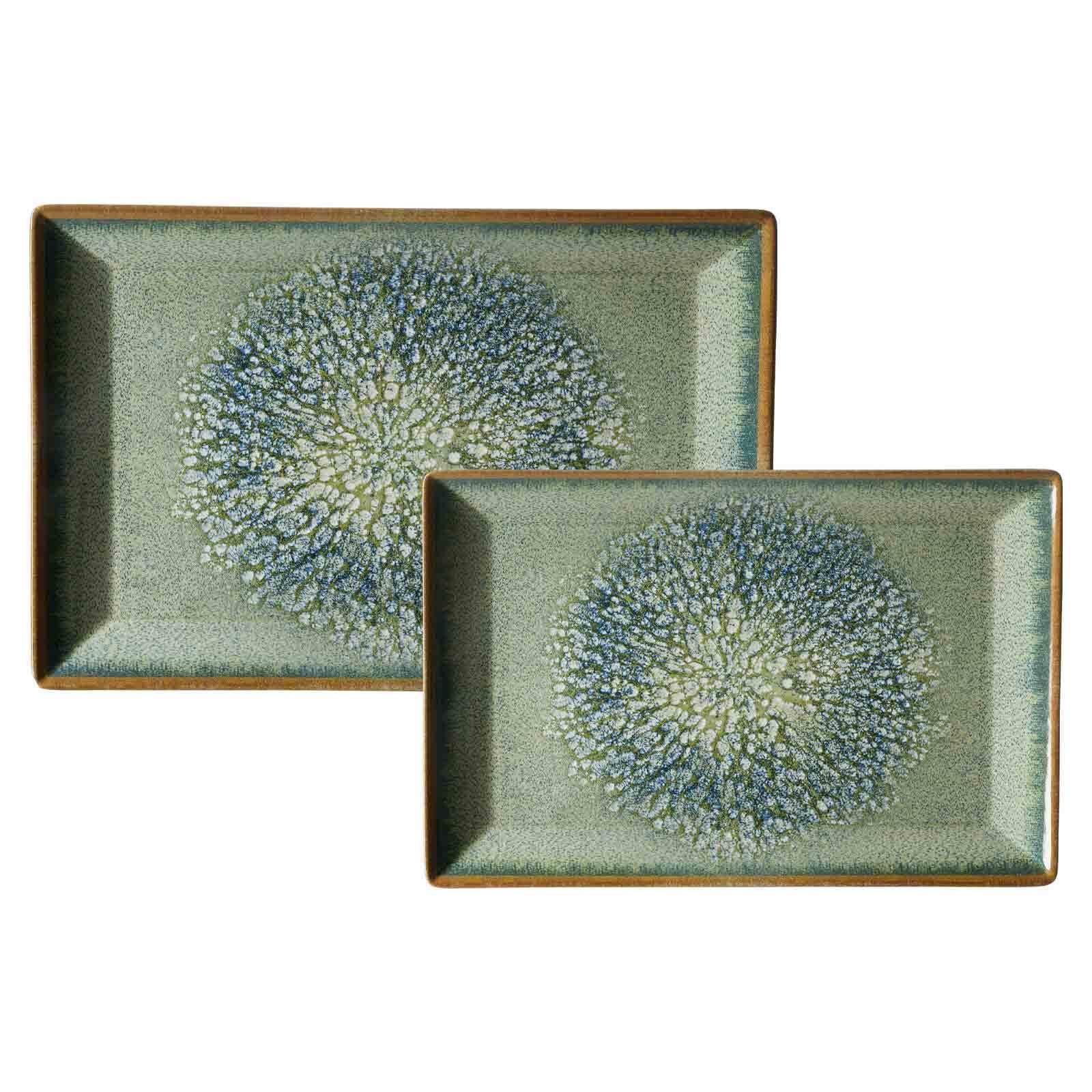 SERVIERPLATTEN-SET Verde grün 2-tlg. - Grün, Keramik (2/2/2cm) - Ritzenhoff Breker