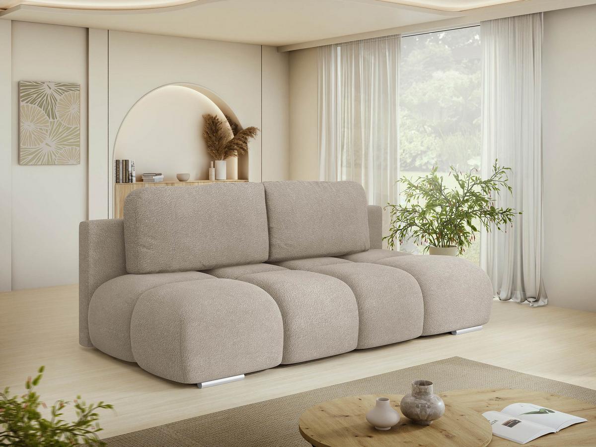 SCHLAFSOFA Honey Mini - Beige/Schwarz, Holz/Kunststoff (195/104/90cm) - MIRJAN24