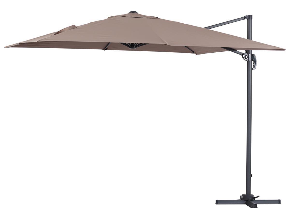 SONNENSCHIRM sun 3 Braun - Braun, Metall (300/300cm) - Habitat Garten