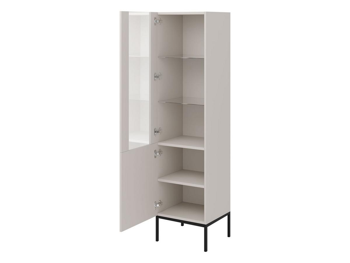 VITRINE Como - Kaschmir/Schwarz, Holzwerkstoff/Metall (50/190/42cm) - MIRJAN24