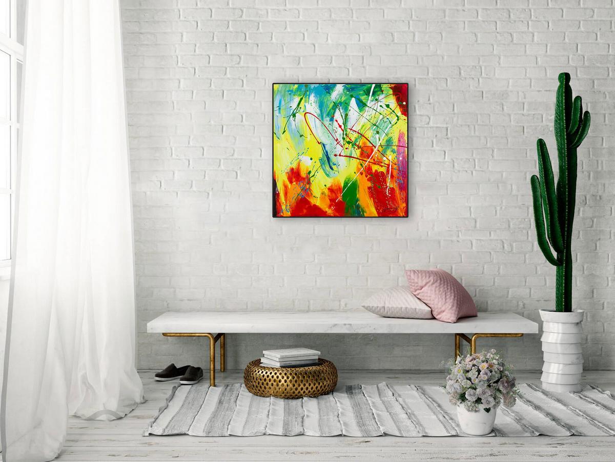 ÖLGEMÄLDE 60/60 cm - Multicolor, Holz/Textil (60/60cm) - KUNSTLOFT