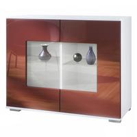 KOMMODE Grömitz Bordeaux Hochglanz - Bordeaux, Holzwerkstoff (92.5/75.5/35cm) - Vladon