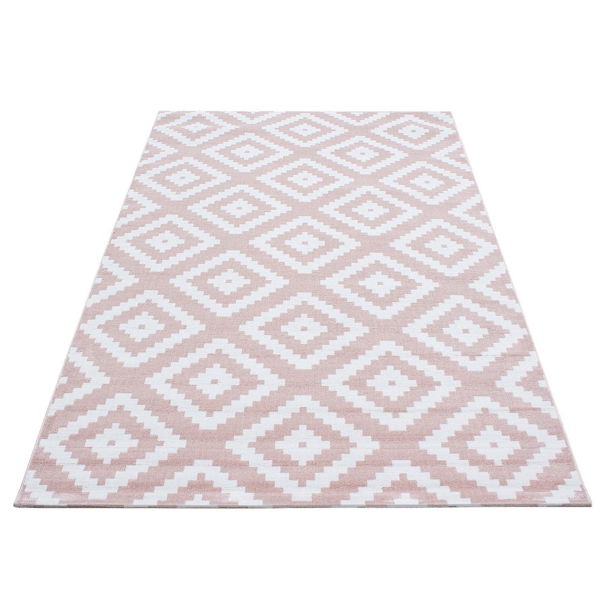 TEPPICH Kurzflor INN in Rosa, geometrisch, 120 x 170 cm - Rosa, Textil (170/120cm) - KADIMA DESIGN