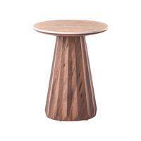 BEISTELLTISCH Travertinoptik Braun Sabrina - Hellbraun/Beige, Holzwerkstoff (45/45/56cm) - Beliani