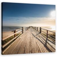 WANDBILD strand meer natur - Beige, Textil (40/40cm) - Feeby