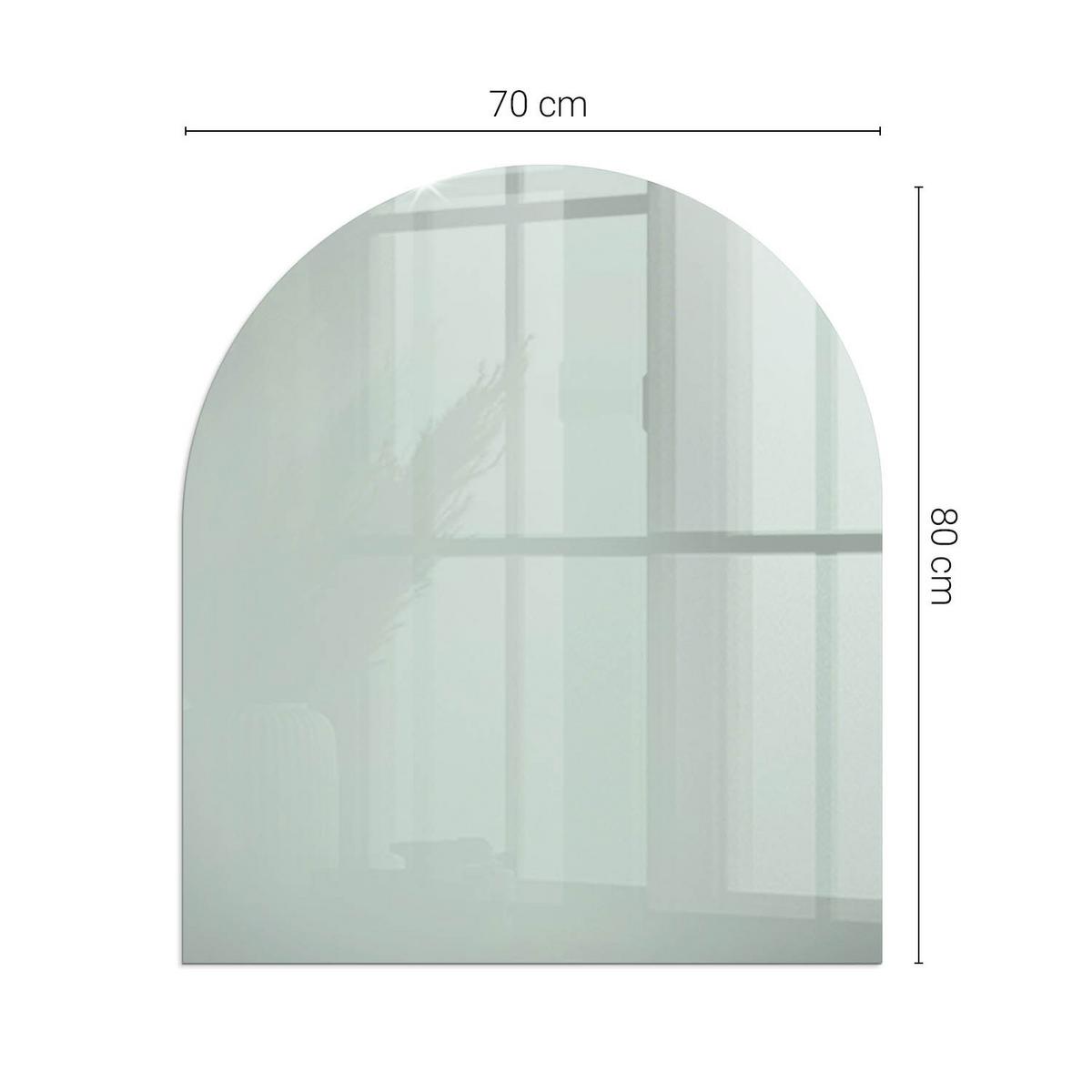 GLASPLATTE für Kamin 80x70 cm - Grün, Glas (80/70/0.4cm) - TULUP