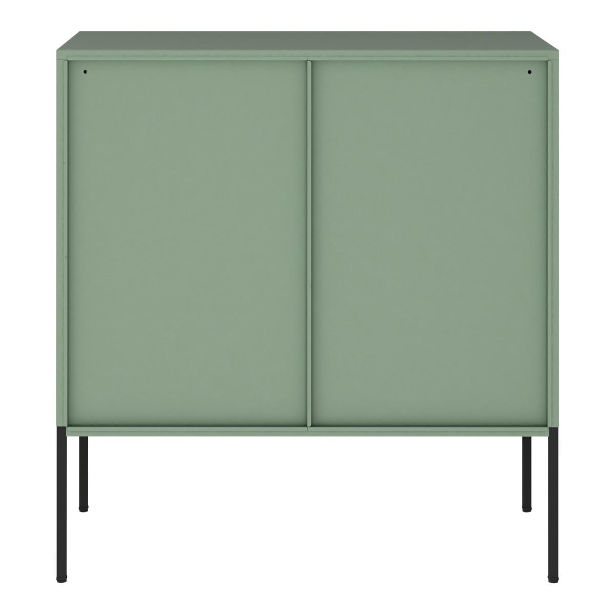 SIDEBOARD Eidsvoll - Schwarz/Grün, Metall (80/85/45cm) - [en.casa]