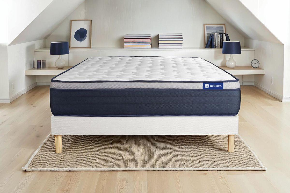 BETT Actimemo max Memory-Schaum 80 x 200 cm h3 - Kit Bettgestell Weiß - Beige/Weiß, Karton/Holz (80/200cm) - ACTISOM