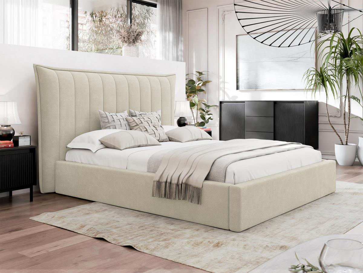 POLSTERBETT Lilikus - Beige/Naturfarben, Holz/Holzwerkstoff (160/200cm) - MIRJAN24