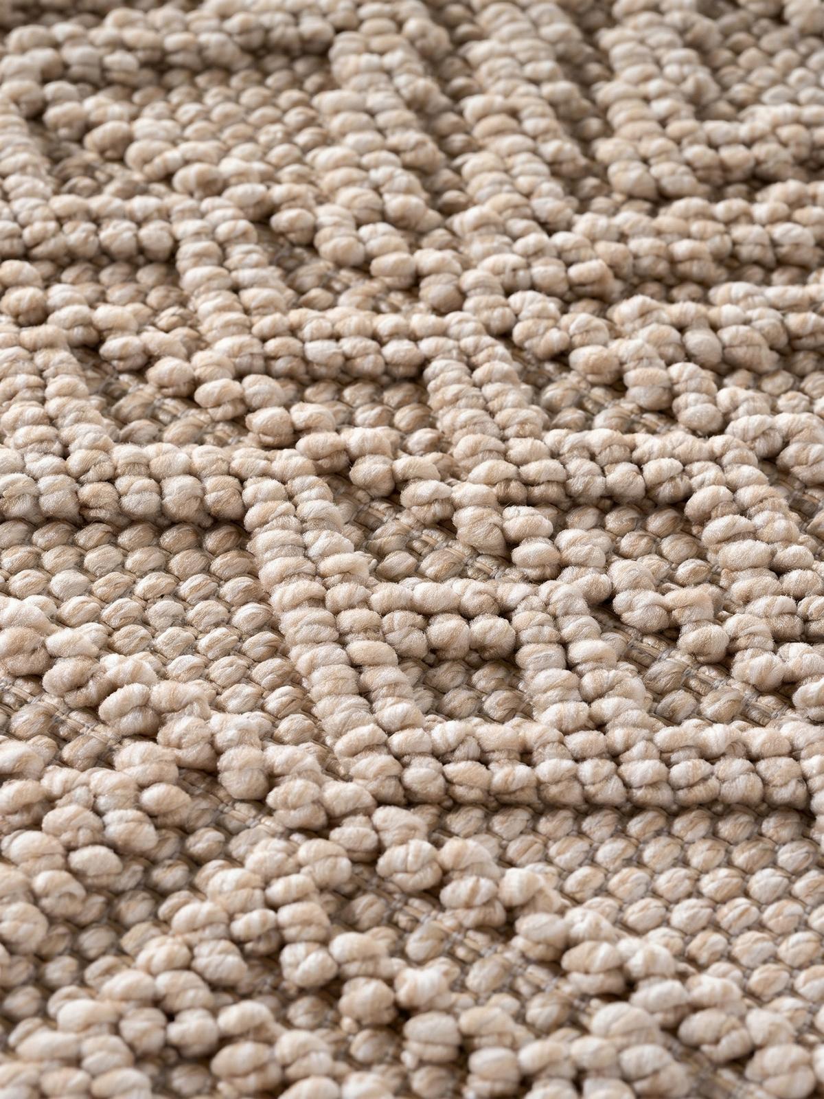 TEPPICH Flachgewebe LANGAU in Beige, mit Ethno-Streifen, 160 x 230 cm - Beige, Textil (160/230cm) - KADIMA DESIGN