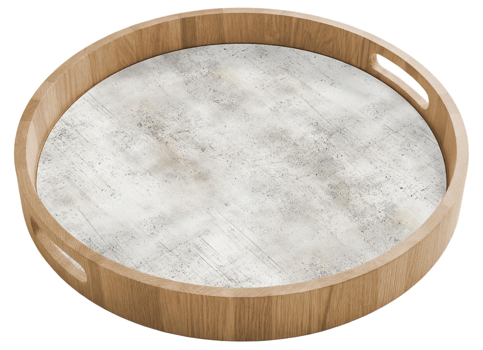 TABLETT Grau - Beton - Verwittert 40x40 cm - Hellgrau, Holz (40/5/5cm) - OnlyWow