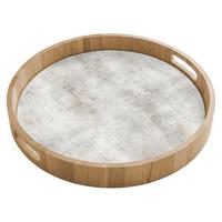 TABLETT Grau - Beton - Verwittert 40x40 cm - Hellgrau, Holz (40/5/5cm) - OnlyWow