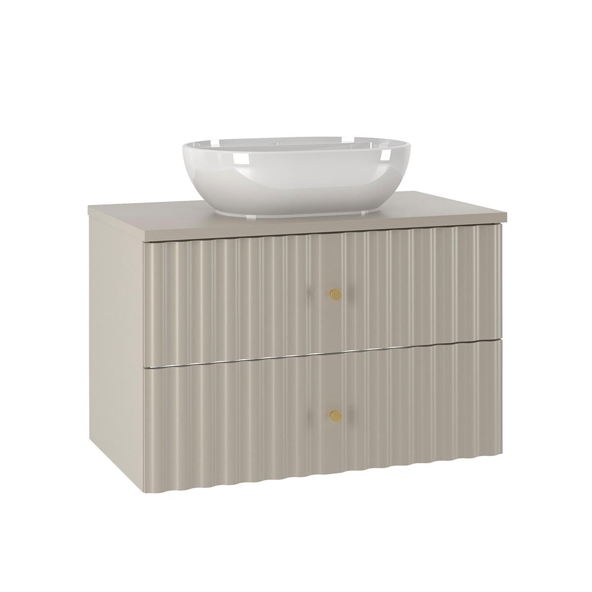 WASCHTISCH 80.6cm Izae Kaschmir - Beige, Holzwerkstoff (80.6/52.2/46.5cm) - Petits-meubles