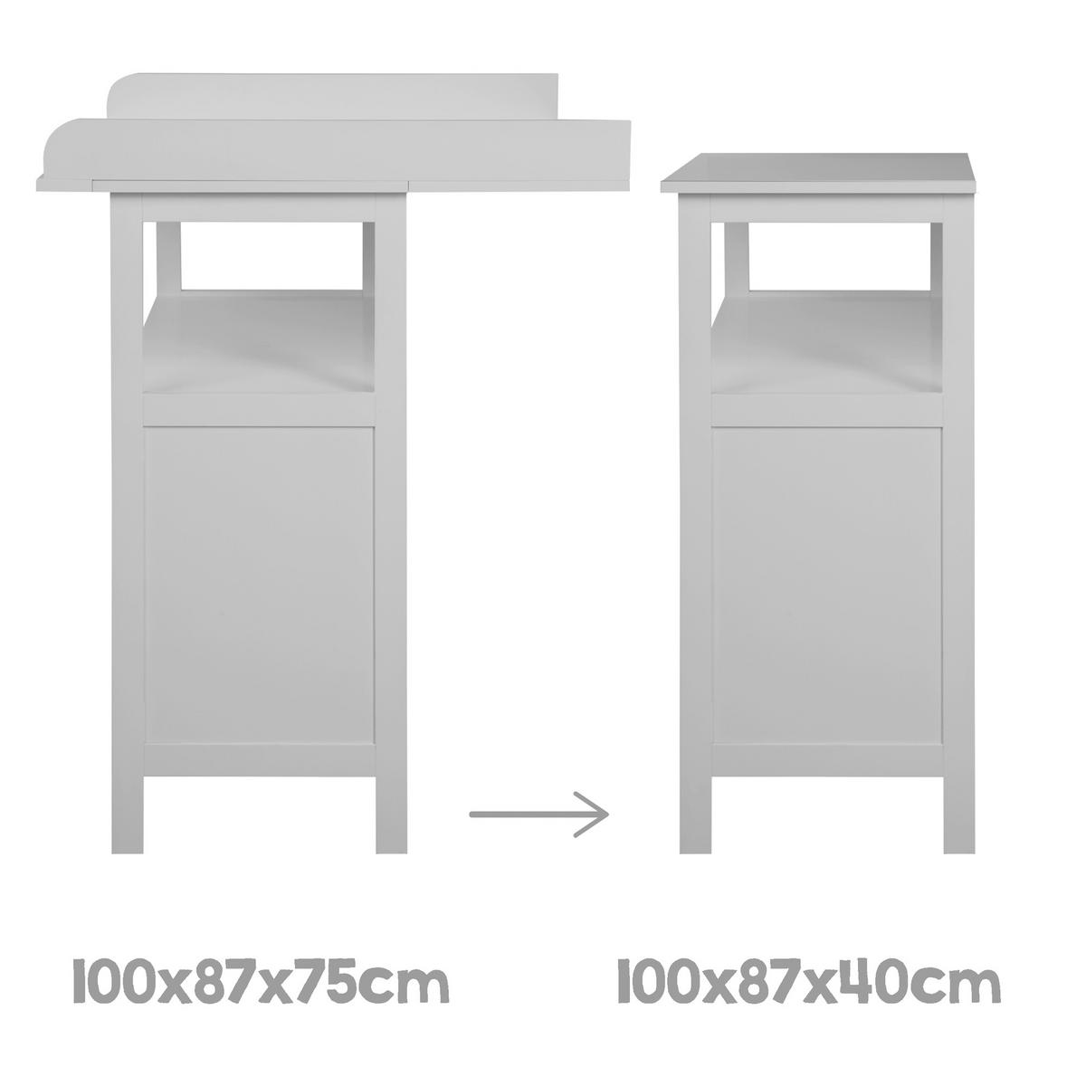 BABYZIMMER-SET Hamburg mit Türen 2-teilig - Taupe, Holzwerkstoff (66/76/123cm) - Roba