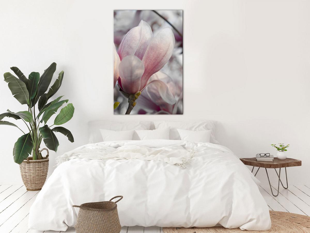 KUNSTDRUCK Grau 40/60 cm - Pink/Grau, Textil (40/60cm) - KUNSTLOFT