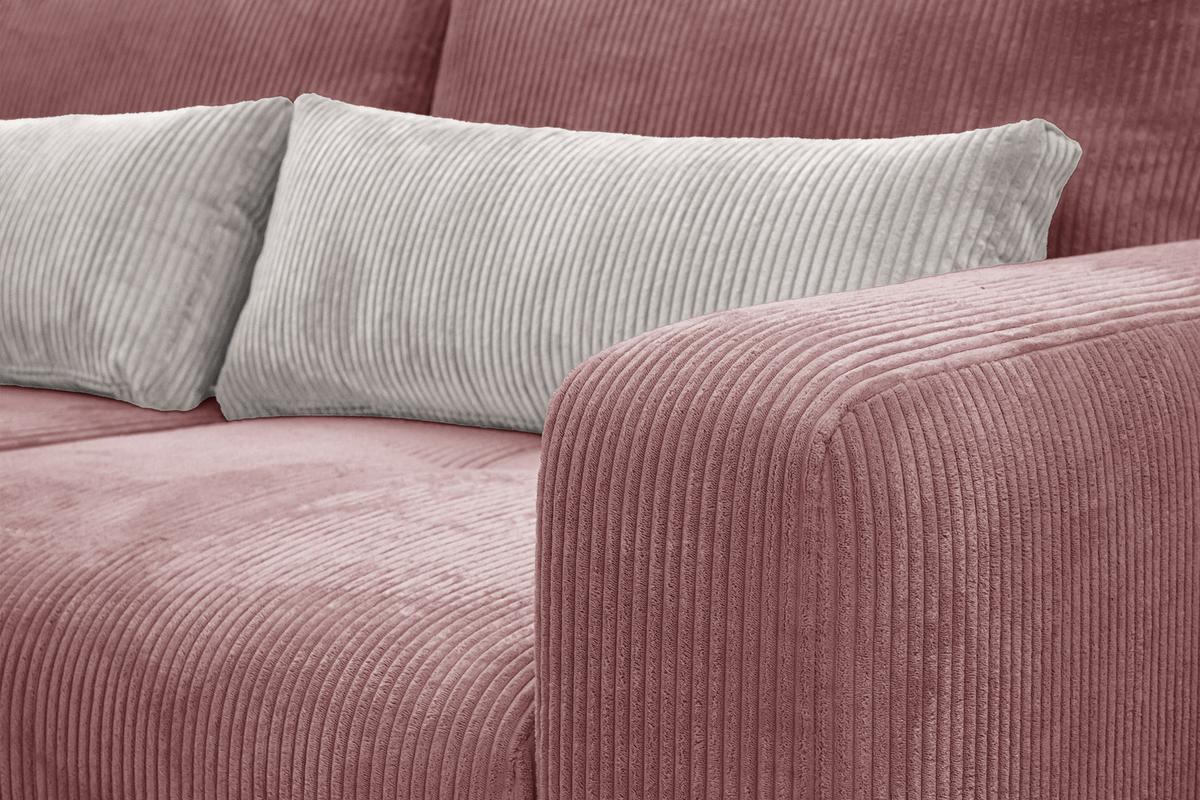 SOFA OLI 3-Sitzer, altrosa - Altrosa, Holz/Textil (208/91/108cm) - Wozimo