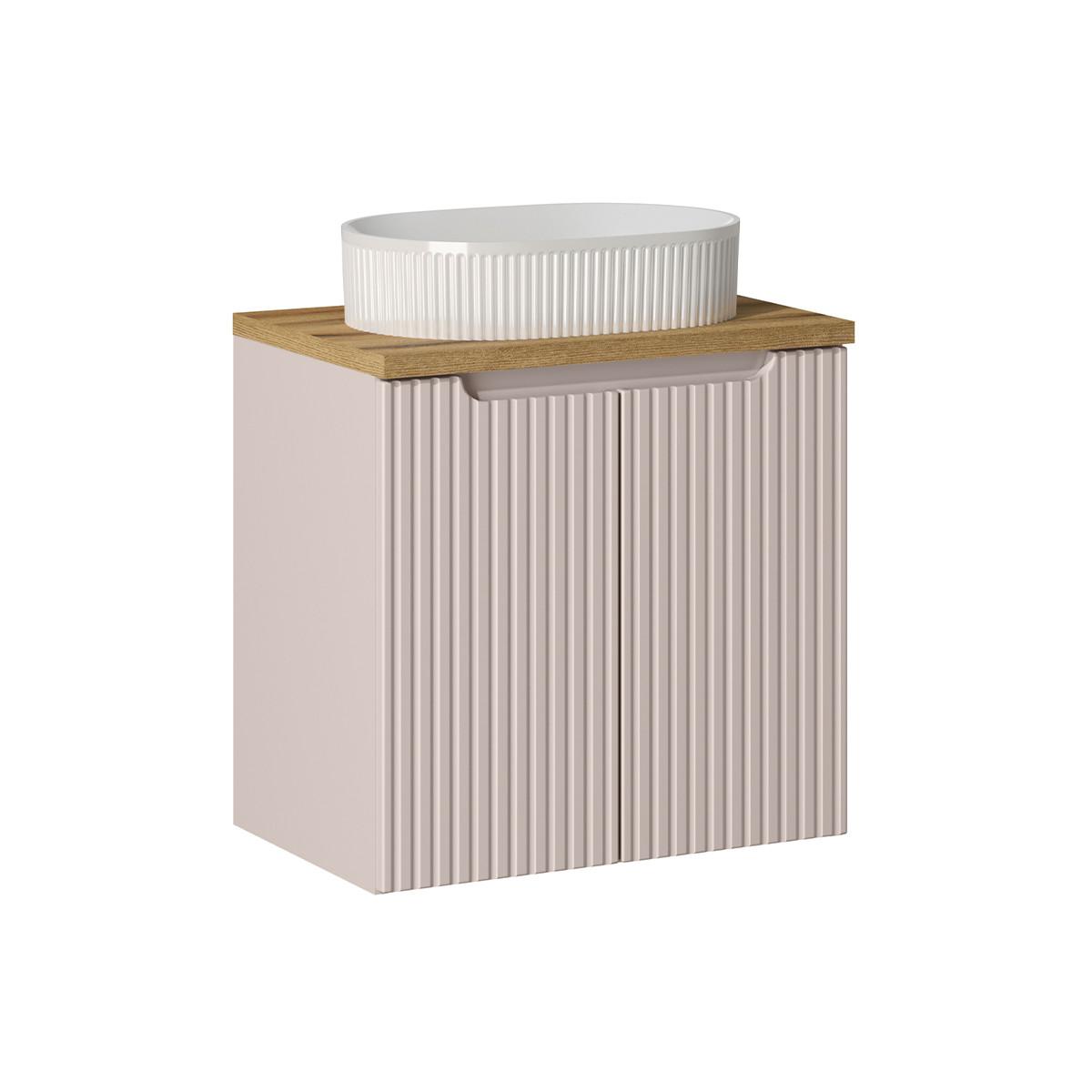 WASCHTISCH 60.4cm Riva Kaschmir - Beige, Holzwerkstoff (60.4/59/40cm) - Petits-meubles