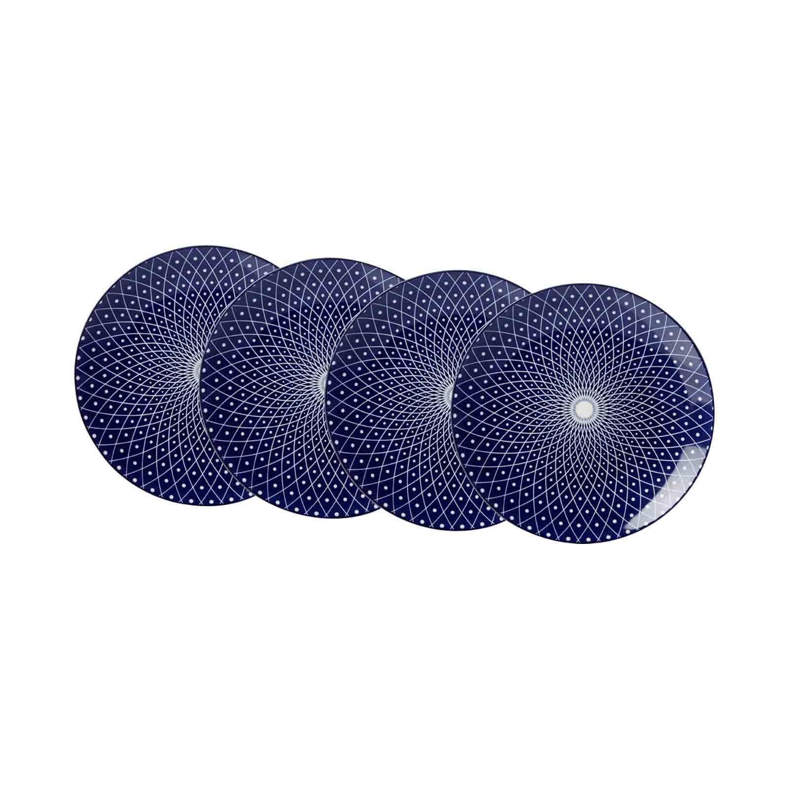 DESSERTTELLER Royal Reiko weiß-blau ø 21,5 cm 4er Set - Blau/Weiß, Keramik (21.5cm) - Ritzenhoff Breker