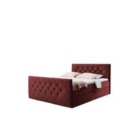 BOXBETT Eivor In Magic Velvet - Bordeaux, Holzwerkstoff/Textil (120/200cm) - Fun Möbel