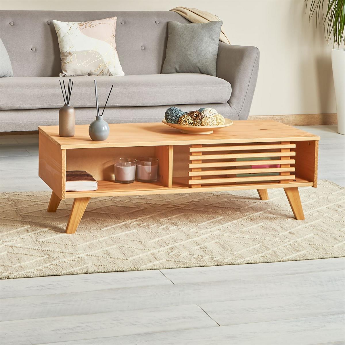 COUCHTISCH SEAN - Braun, Holz (47/110/36cm) - IDIMEX