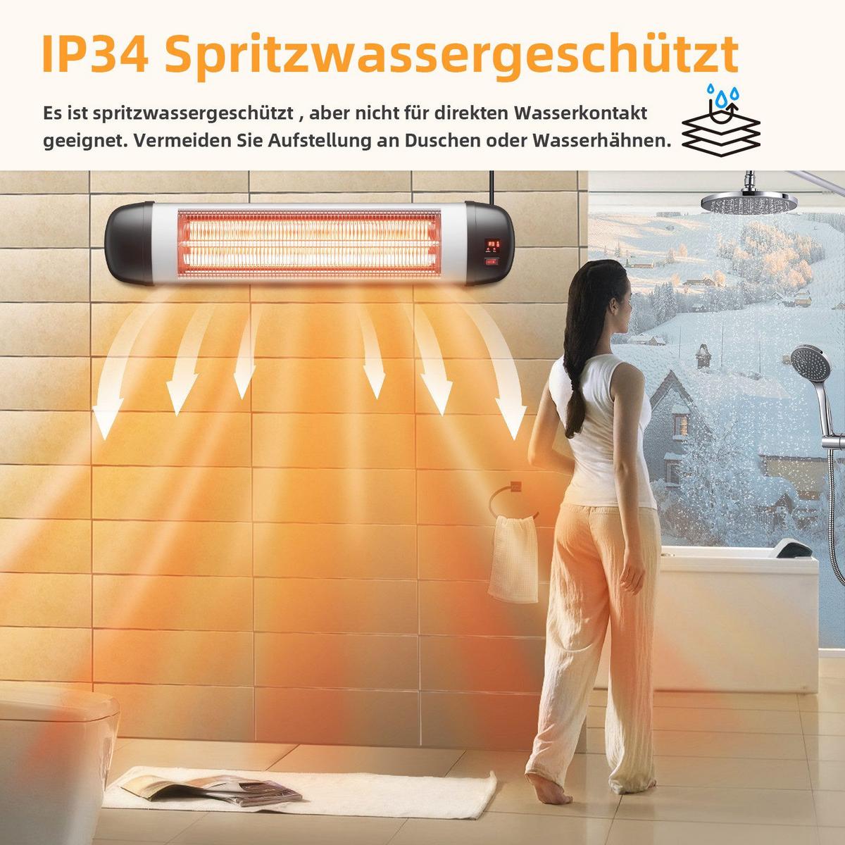HEIZUNGSLÜFTER Wärmeglanz - Schwarz, Kunststoff (9.5/20/95.5cm) - Nettlife