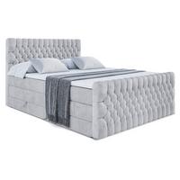 BOXSPRINGBETT SERENE-Z KING - 140 x 200 - H3/H4 - Hellgrau - Hellgrau, Holzwerkstoff (140/200cm) - ALTDECOR